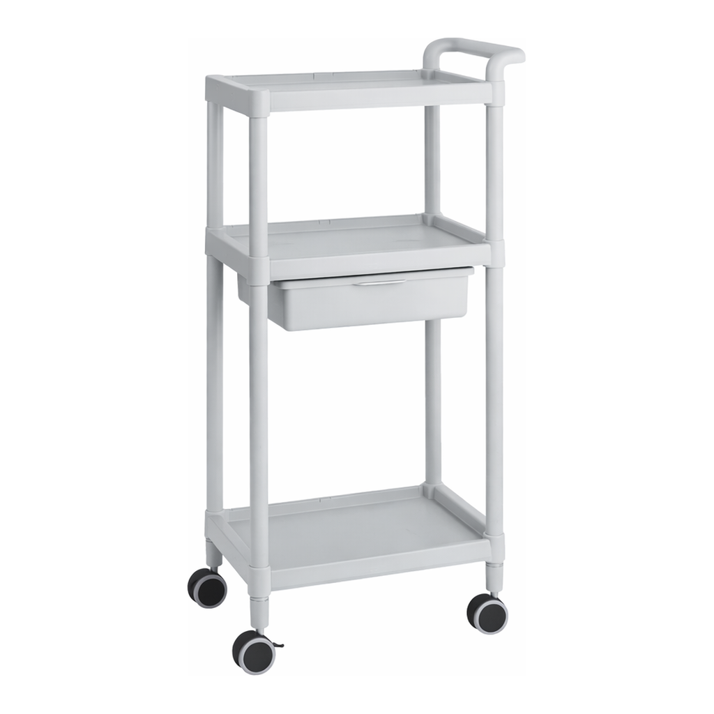 AS ONE Mobile Easy Cart (Tall Type/Regular 31) Gray 3 Sages Wiith Drawer　ME31B