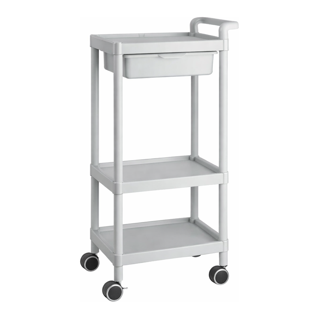 AS ONE Mobile Easy Cart (Tall Type/Regular 31) Gray 3 Sages Wiith Drawer　ME31D