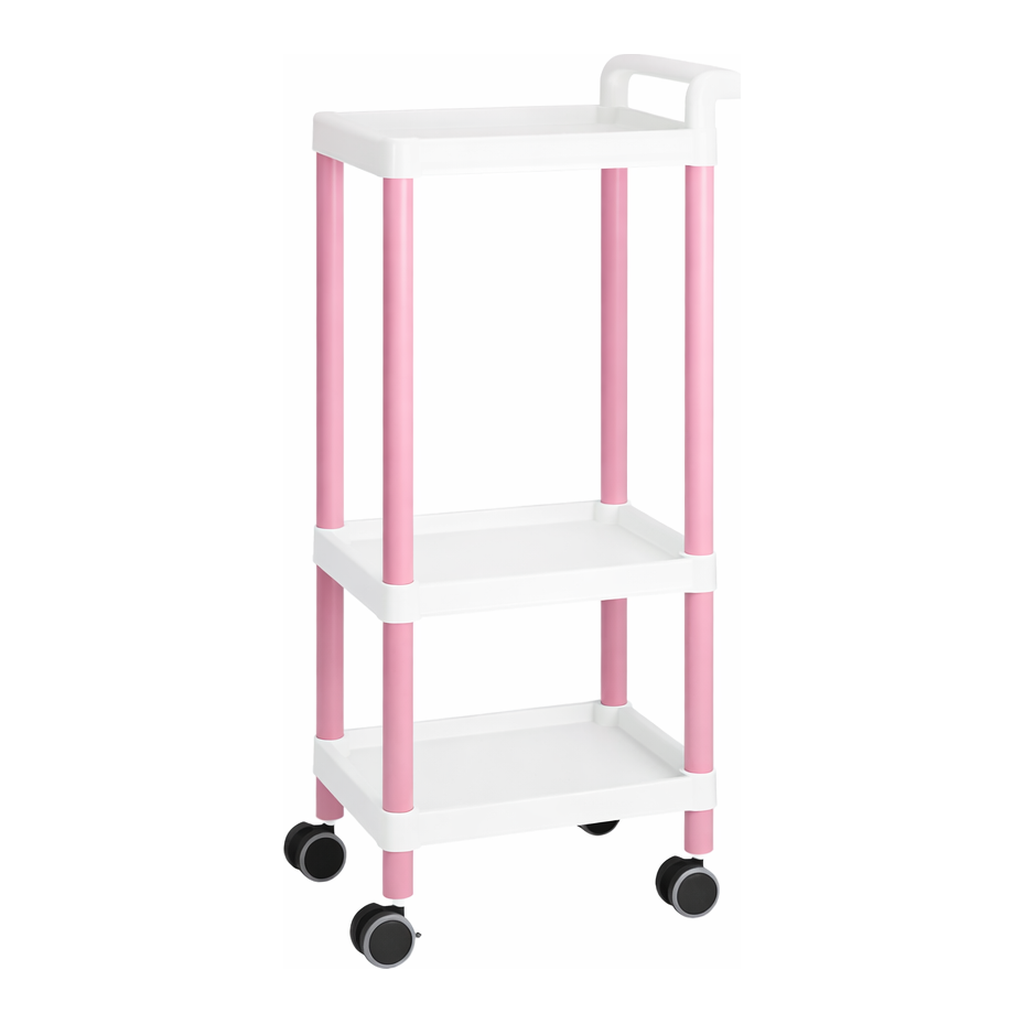 AS ONE Mobile Easy Cart (Tall Type/Regular 31) Pink 3 Stages　ME31C