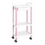 AS ONE Mobile Easy Cart (Tall Type/Regular 31) Pink 3 Stages Wiith Drawer ME31D