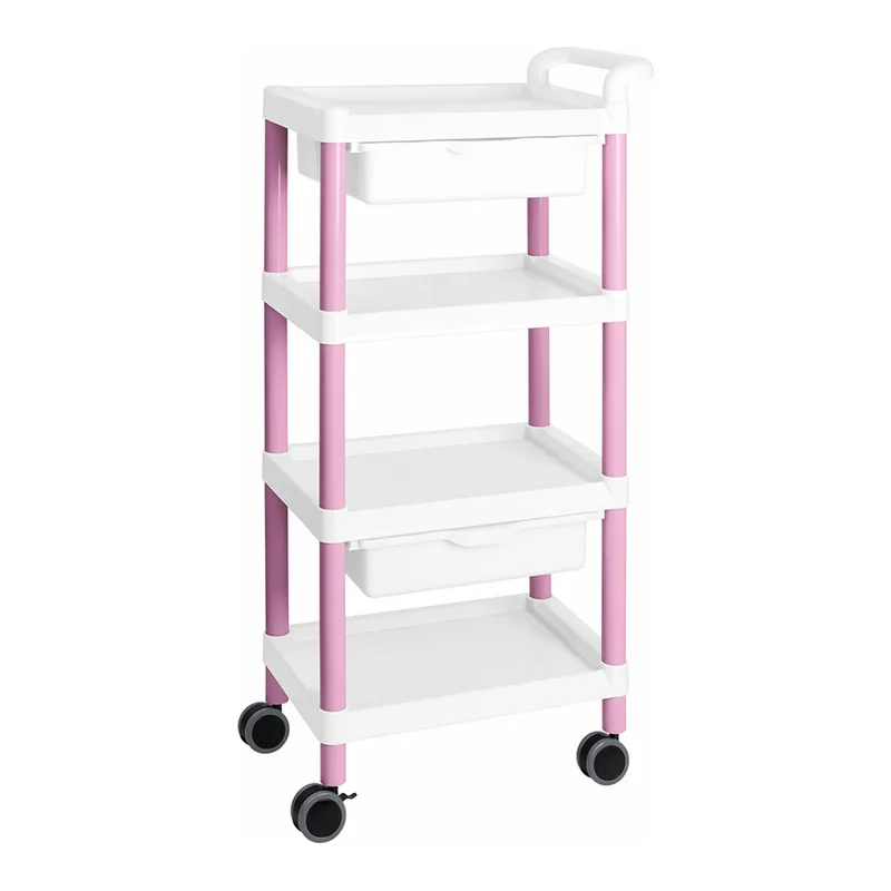 AS ONE Mobile Easy Cart (Tall Type/Regular 31) Pink 4 Stages Wiith Drawer ME31F