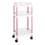 AS ONE Mobile Easy Cart (Tall Type/Regular 31) Pink 3 Stages Wiith Guard Frame ME31G