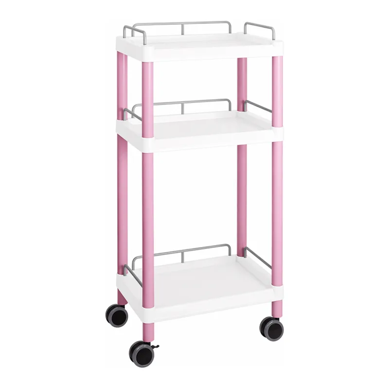AS ONE Mobile Easy Cart (Tall Type/Regular 31) Pink 3 Stages Wiith Guard Frame ME31G
