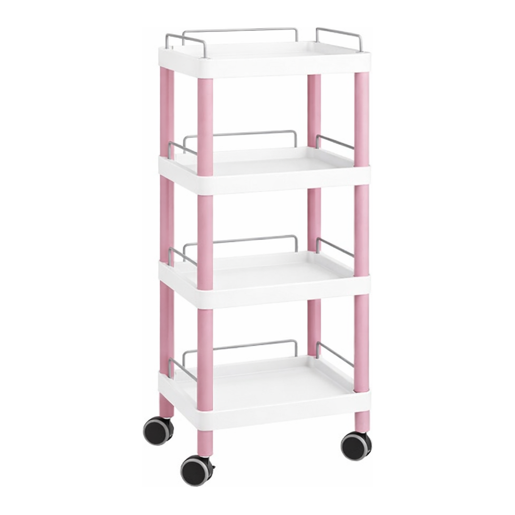 AS ONE Mobile Easy Cart (Tall Type/Regular 31) Pink 4 Stages Wiith Guard Frame　ME31J