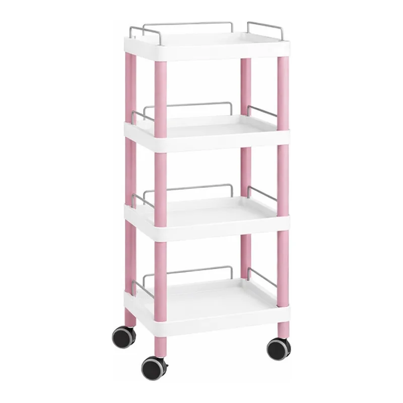 AS ONE Mobile Easy Cart (Tall Type/Regular 31) Pink 4 Stages Wiith Guard Frame ME31J