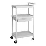 AS ONE Mobile Easy Cart (Tall Type/Wide 32) Gray 3 Stages Wiith Drawer ME32B
