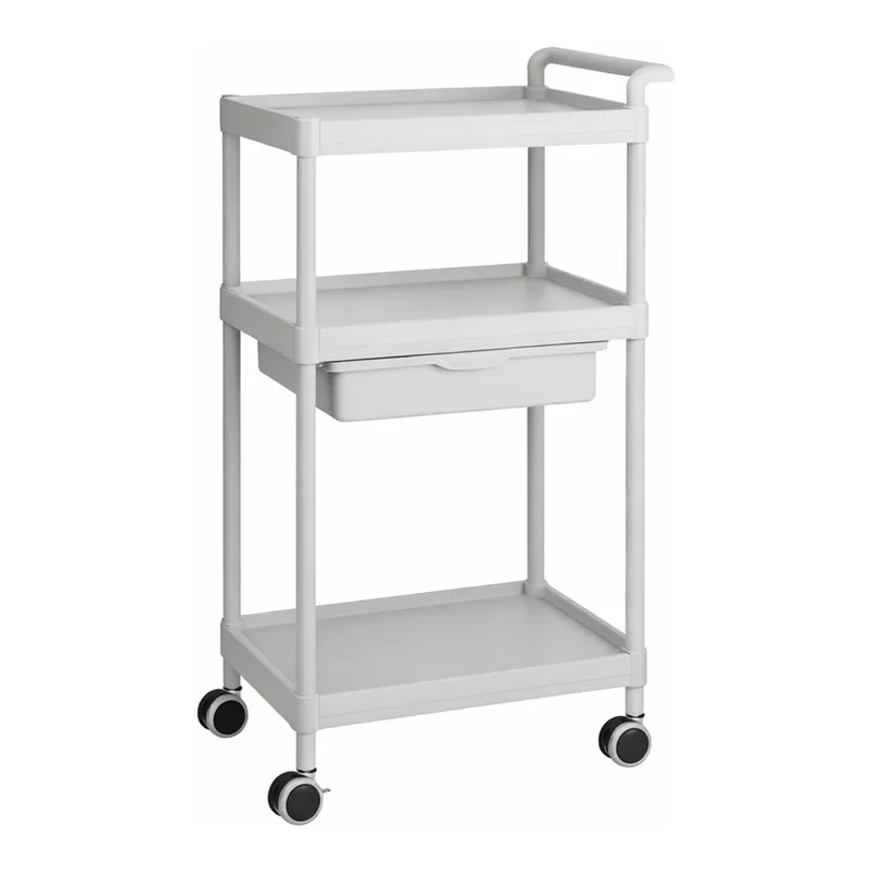 AS ONE Mobile Easy Cart (Tall Type/Wide 32) Gray 3 Stages Wiith Drawer ME32B