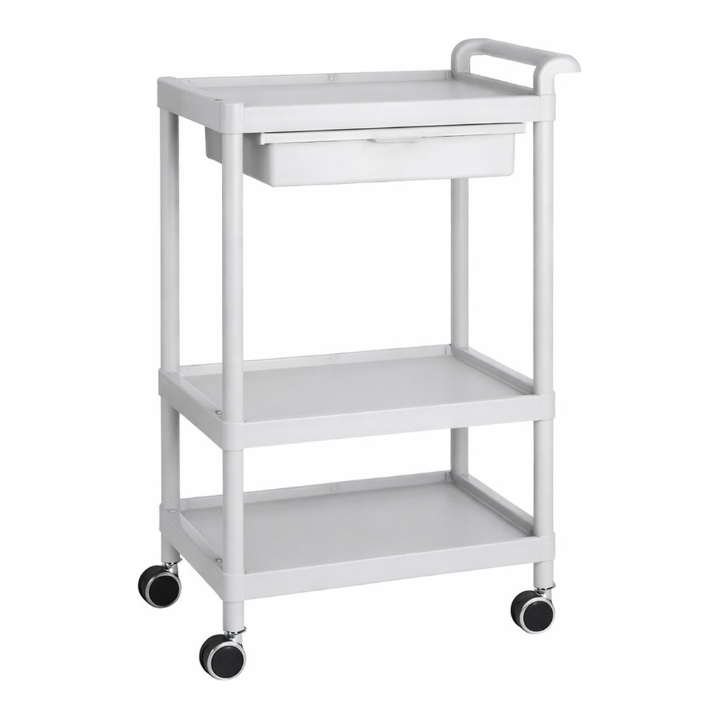 AS ONE Mobile Easy Cart (Tall Type/Wide 32) Gray 3 Stages Wiith Drawer　ME32D