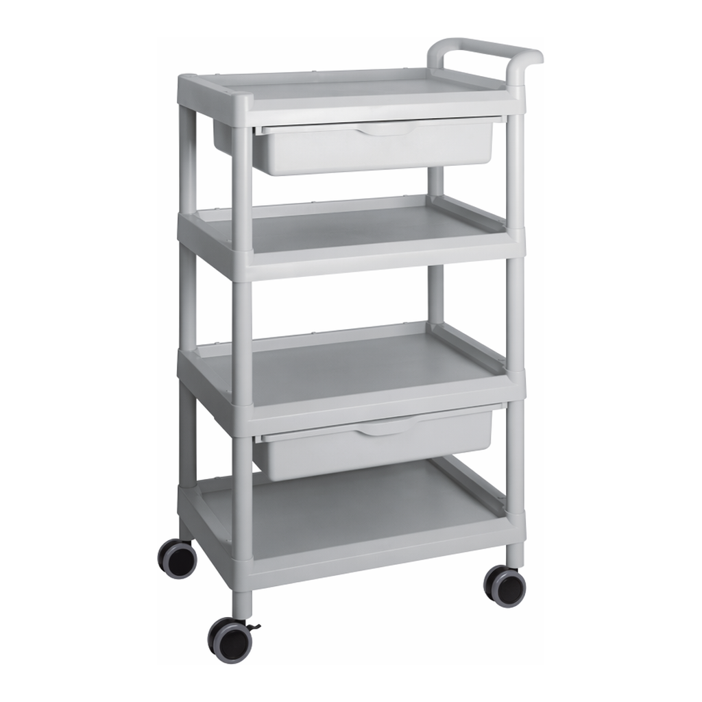 AS ONE Mobile Easy Cart (Tall Type/Wide 32) Gray 4 Stages Wiith Drawer　ME32F