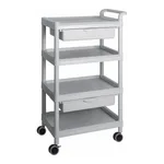 AS ONE Mobile Easy Cart (Tall Type/Wide 32) Gray 4 Stages Wiith Drawer ME32F