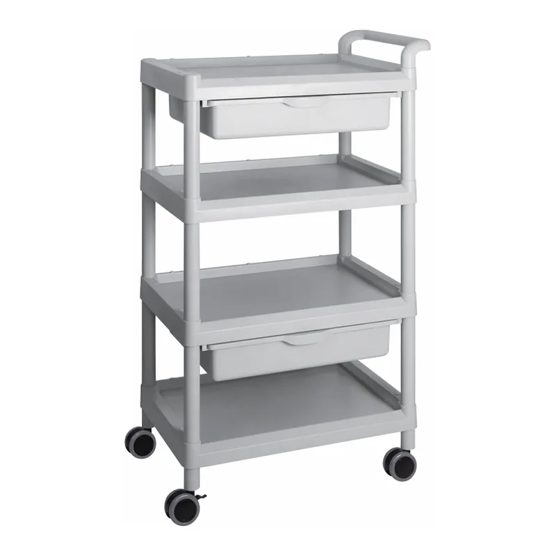 AS ONE Mobile Easy Cart (Tall Type/Wide 32) Gray 4 Stages Wiith Drawer ME32F