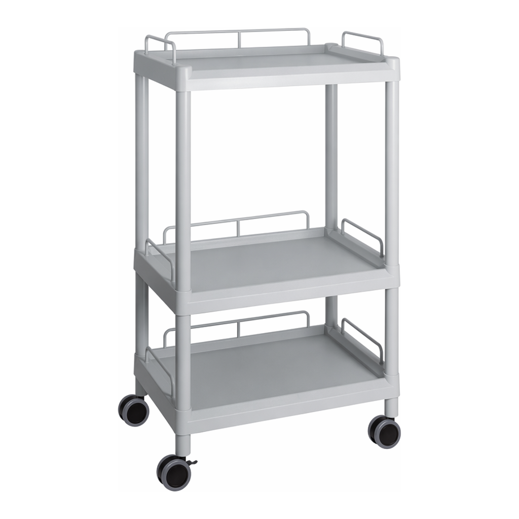 AS ONE Mobile Easy Cart (Tall Type/Wide 32) Gray 3 Sages Wiith Guard Frame　ME32H