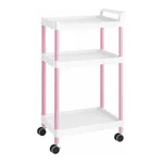AS ONE Mobile Easy Cart (Tall Type/Wide 32) Pink 3 Stages ME32A