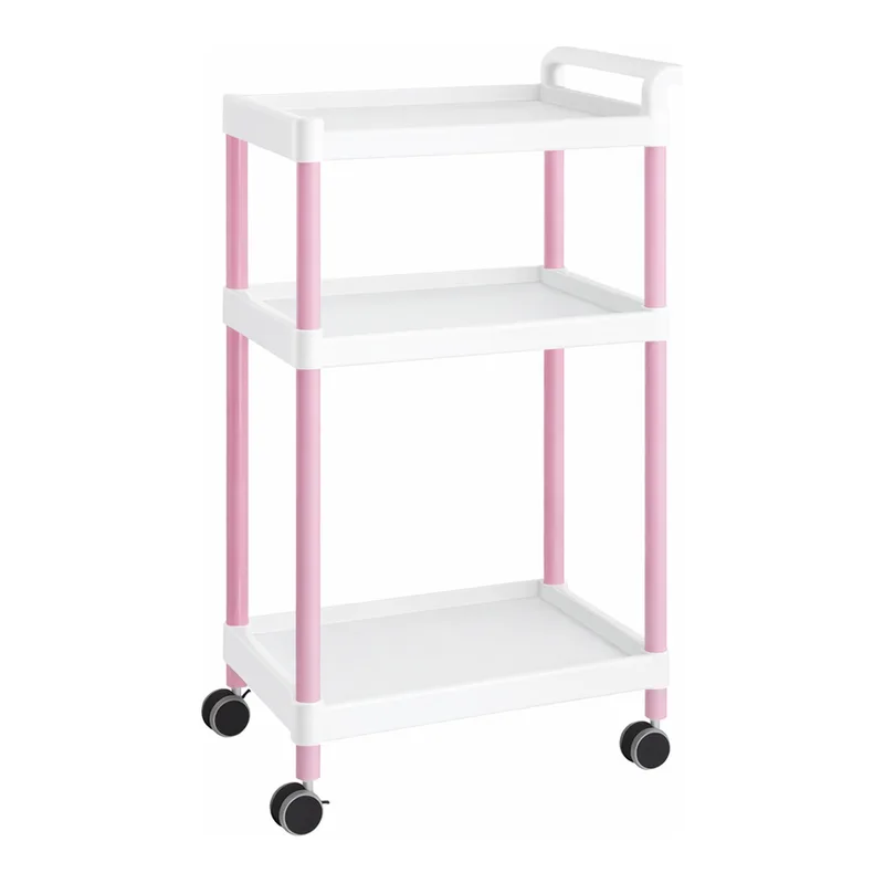 AS ONE Mobile Easy Cart (Tall Type/Wide 32) Pink 3 Stages ME32A