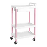 AS ONE Mobile Easy Cart (Tall Type/Wide 32) Pink 3 Stages Wiith Drawer ME32D