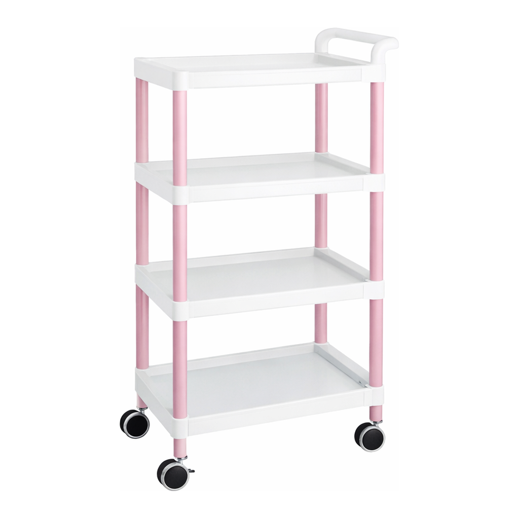 AS ONE Mobile Easy Cart (Tall Type/Wide 32) Pink 4 Stages　ME32E
