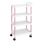 AS ONE Mobile Easy Cart (Tall Type/Wide 32) Pink 4 Stages ME32E