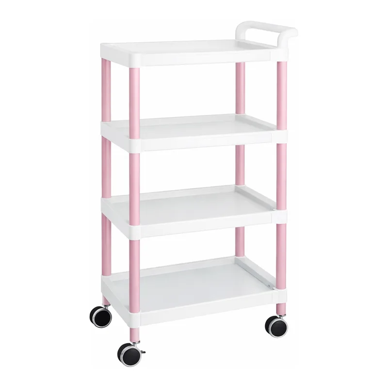 AS ONE Mobile Easy Cart (Tall Type/Wide 32) Pink 4 Stages ME32E