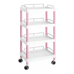 AS ONE Mobile Easy Cart (Tall Type/Wide 32) Pink 4 Stages Wiith Guard Frame ME32J