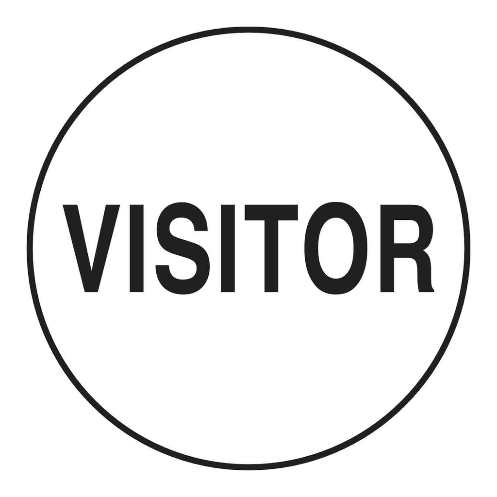 Brady VISITOR Hard Hat Labels
