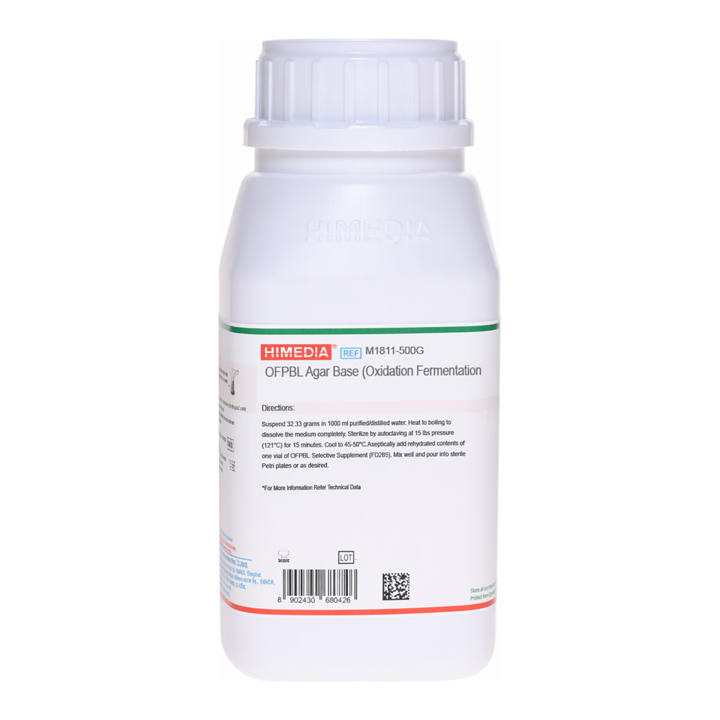 Himedia OFPBL Agar Base (Oxidation Fermentation  Polymyxin Bacitracin Lactose Agar Base)