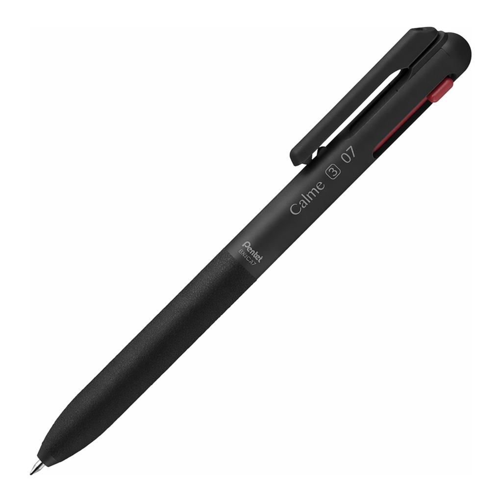 OFFICENEX 펜텔 카르므 3색 볼펜 0.7mm 블랙(잉크:흑,청,적)