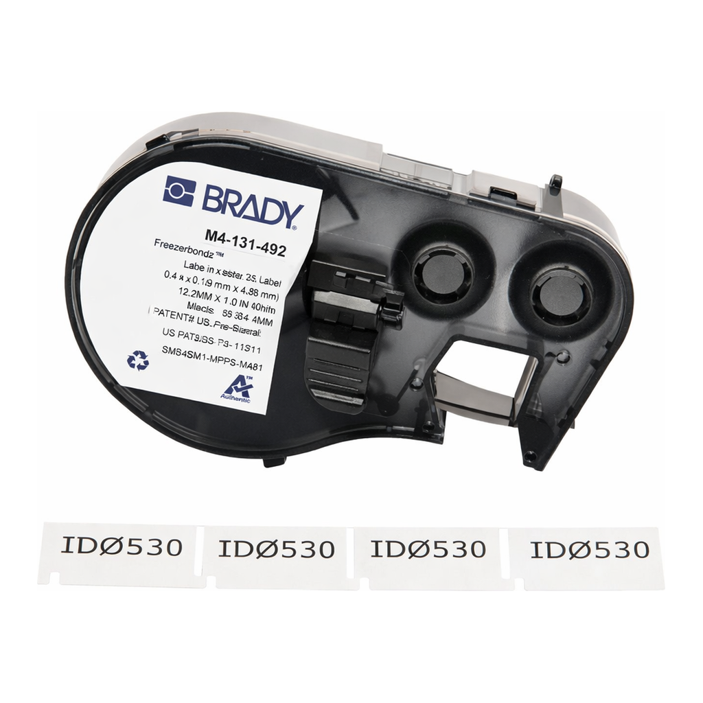 Brady FreezerBondz Ultra-Thin Cryogenic Polyester Laboratory Labels with Ribbon for M4 M5 Printers
