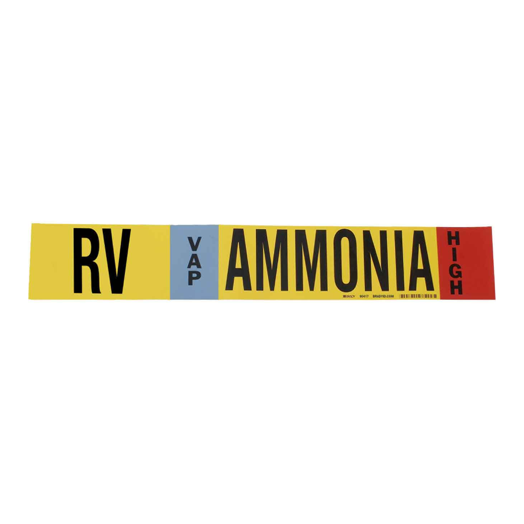 Brady RV VAP AMMONIA HIGH Pipe Marker