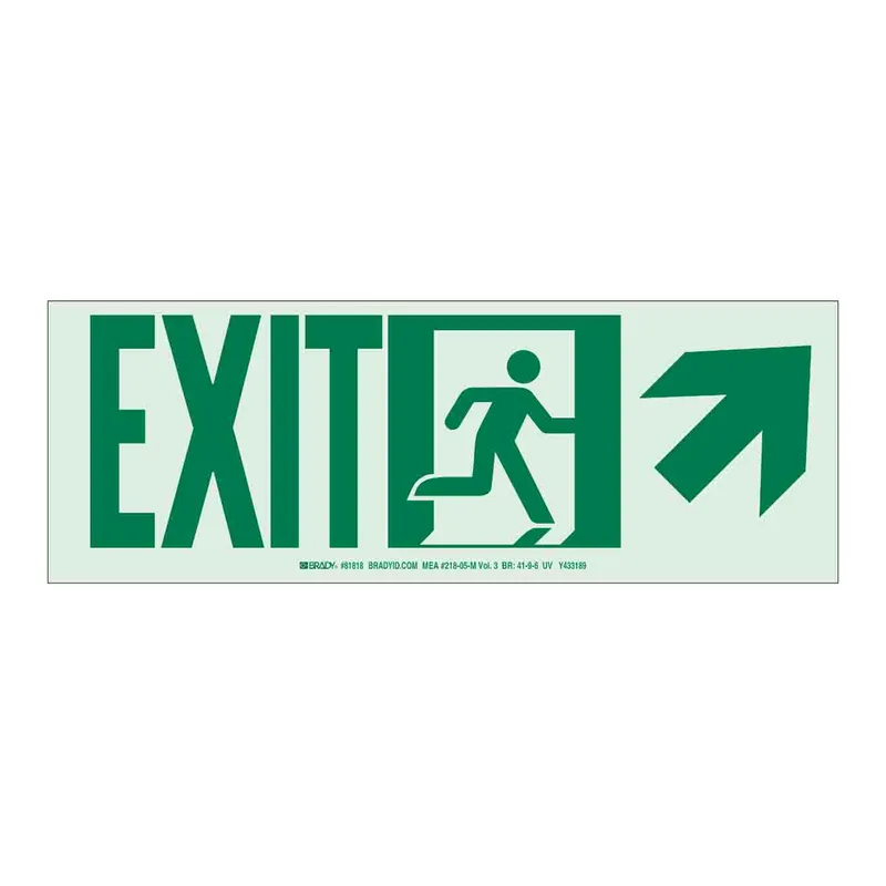 Brady BradyGlo Exit Sign