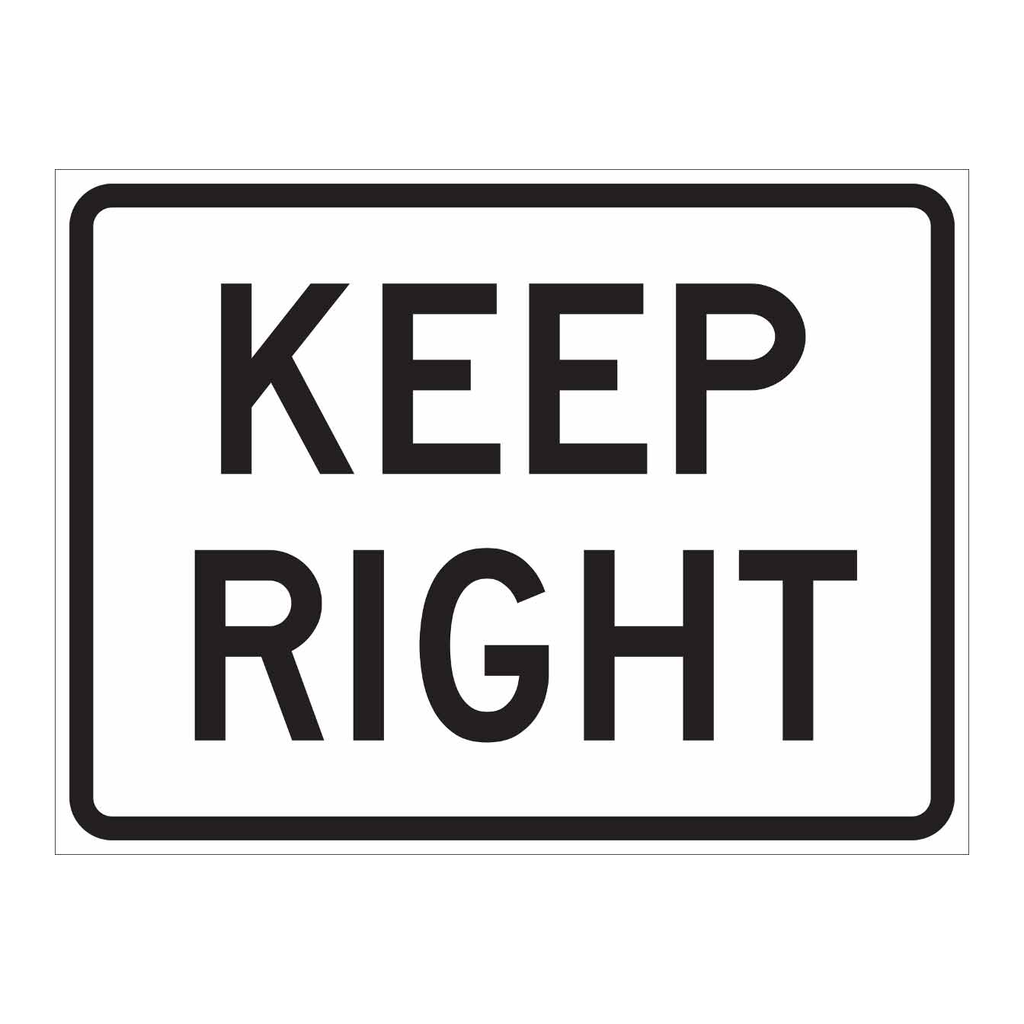 Brady Keep Right Sign