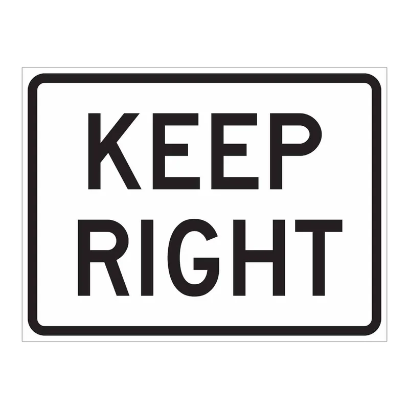 Brady Keep Right Sign