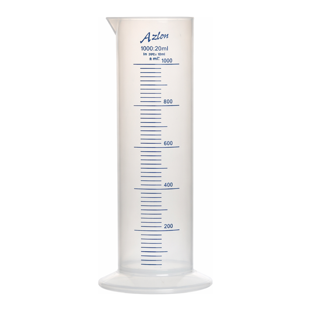 Merck Azlon Squat Form Cylinder with Molded Graduation with blue over print