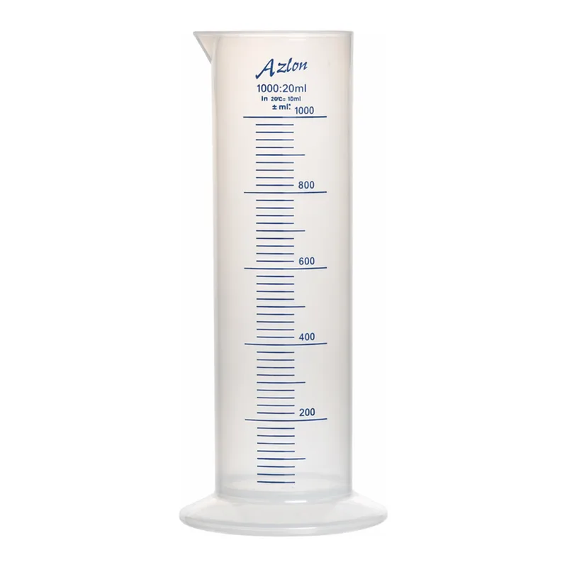 Merck Azlon Squat Form Cylinder with Molded Graduation with blue over print