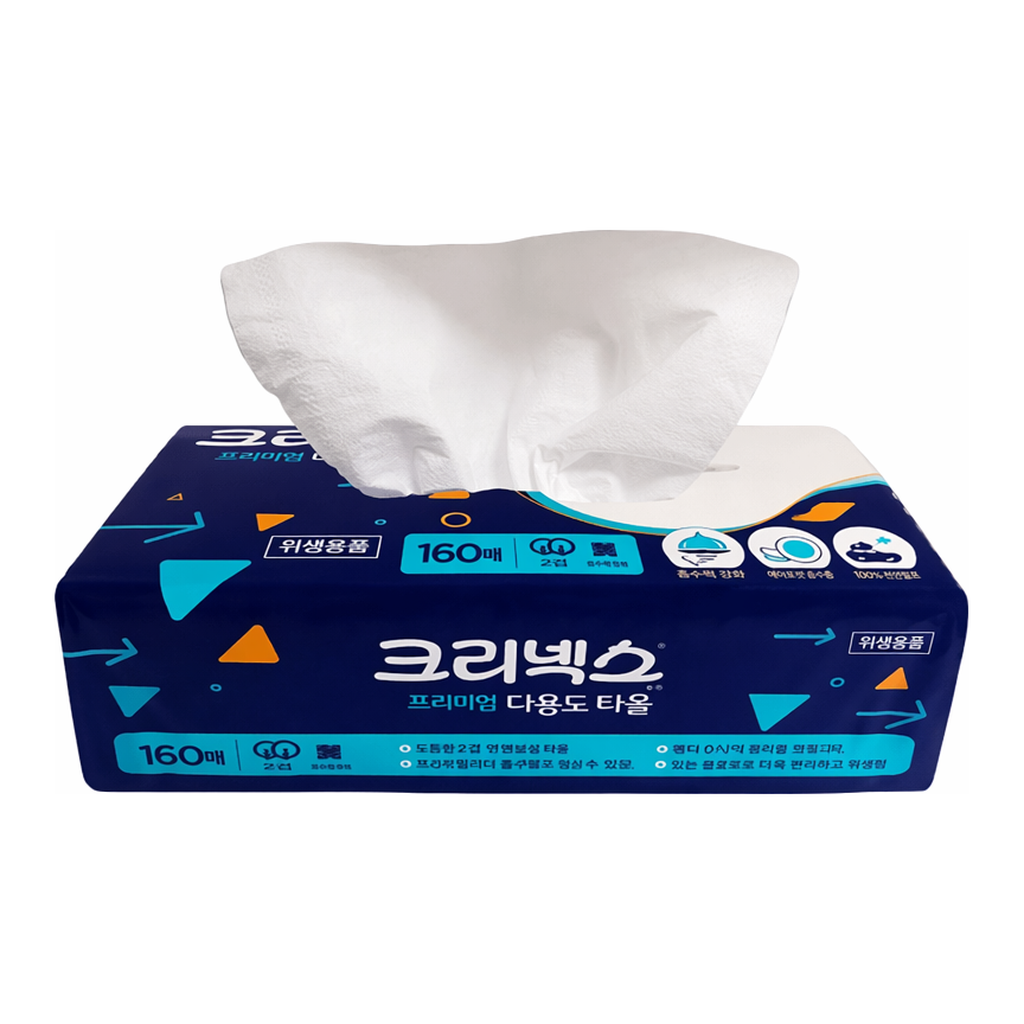 OFFICENEX 크리넥스 프리미엄 위생타올(160매)