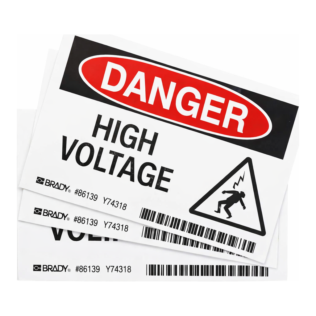 Brady DANGER High Voltage Labels