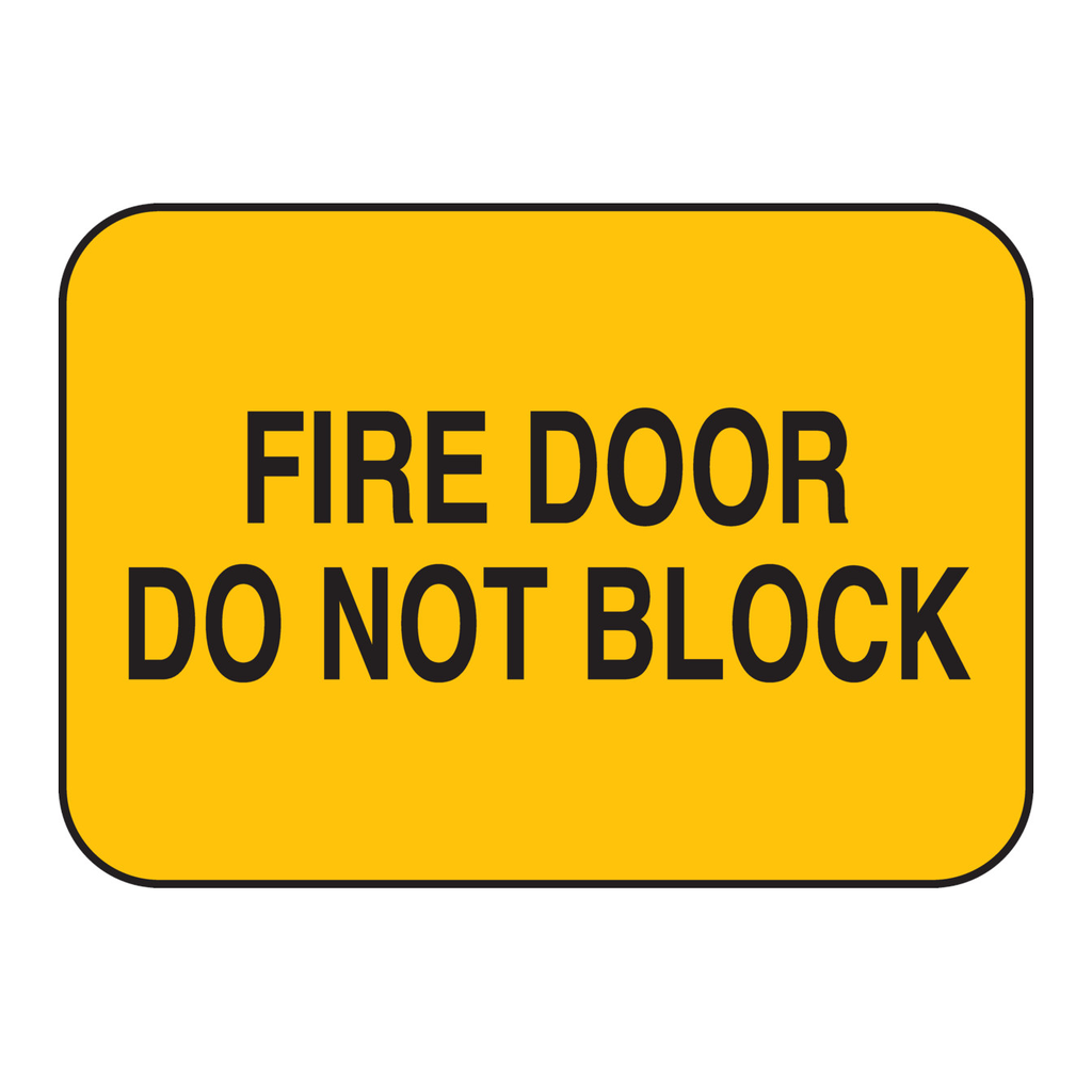 Brady Fire Door Do Not Block Sign