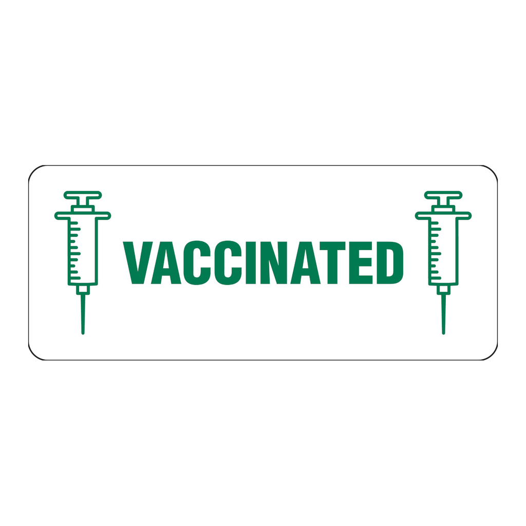 Brady Vaccinated Labels