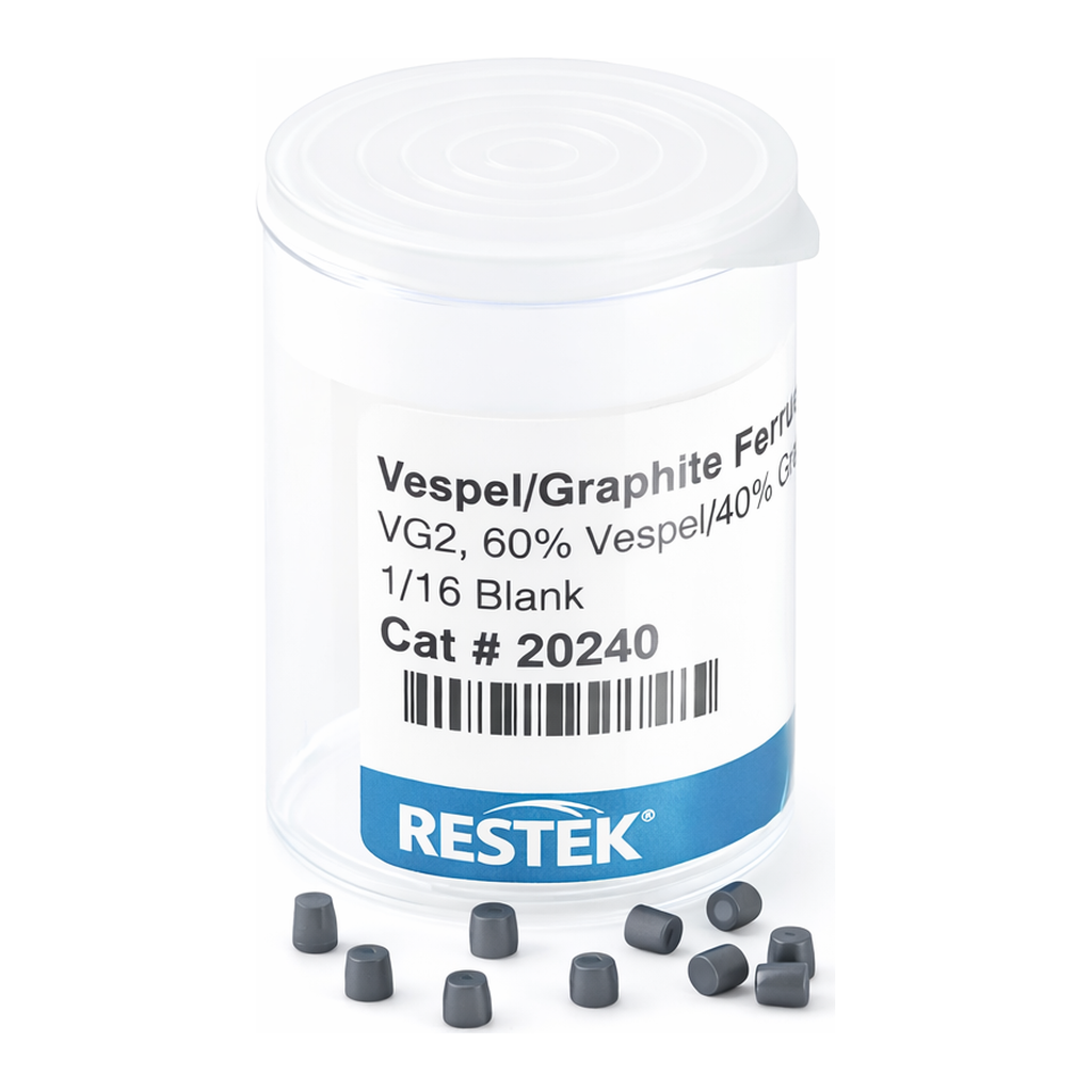 Restek Ferrule, Vespel/Graphite, VG2, 60% Vespel/40% Graphite 1/16in Blank Pack of 10