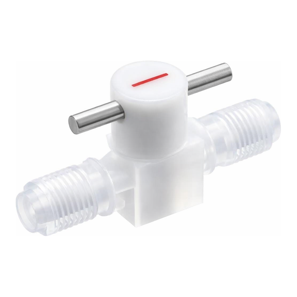 AS ONE CTFE Miniature Two-Way Cock (Tube Connection Type), 미니어처 CTFE 2방향 콕 (튜브 접속 타입)