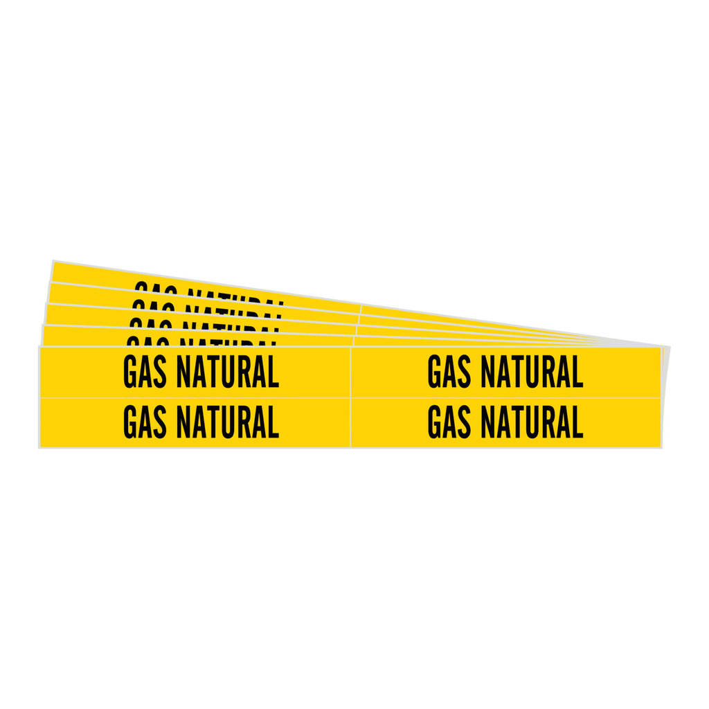 Brady Self-Adhesive Pipe Marker: GAS NATURAL