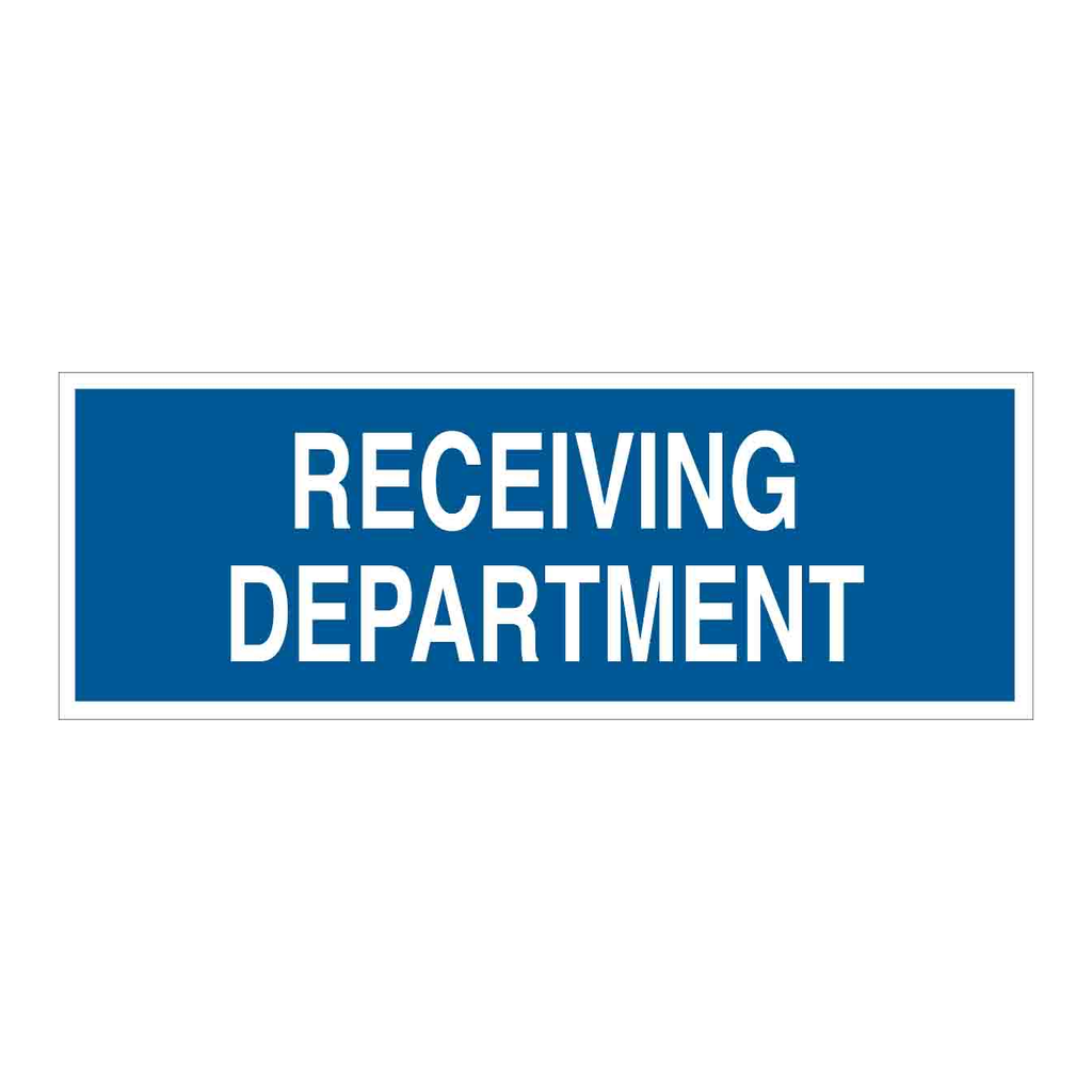 Brady Receiving Department Sign