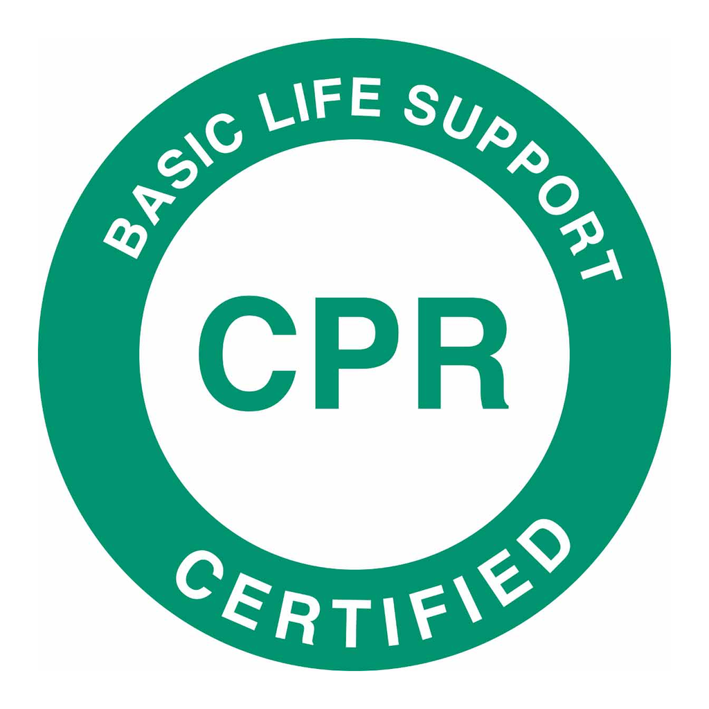 Brady BASIC LIFE SUPPORT CERTIFIED CPR Hard Hat Labels