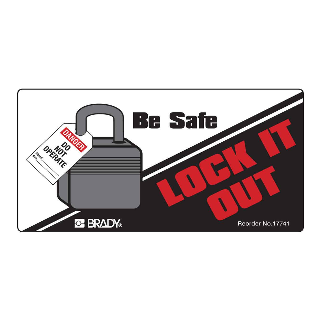 Brady Be Safe Lock It Out Labels