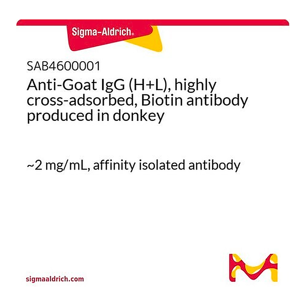 Merck Anti-Goat IgG (H+L), highly cross-adsorbed, Biotin antibody produced in donkey