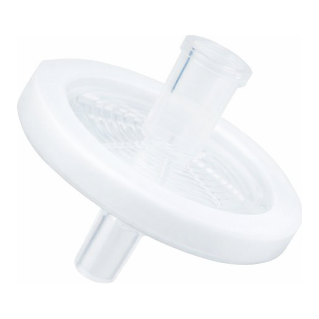 Restek Syringe Filter, 25mm, 0.22um PTFE 100pk White Luer Lock Inlet