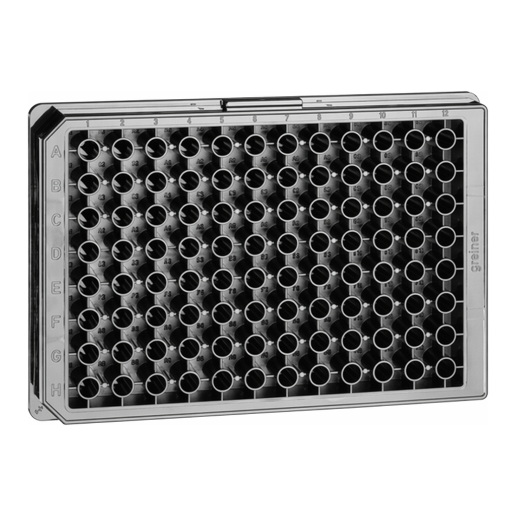 Greiner Bio One MICROPLATE, 96 WELL, PS, HALF AREA, BLACK,HIGH BINDING, STERILE, 10 PCS./BAG