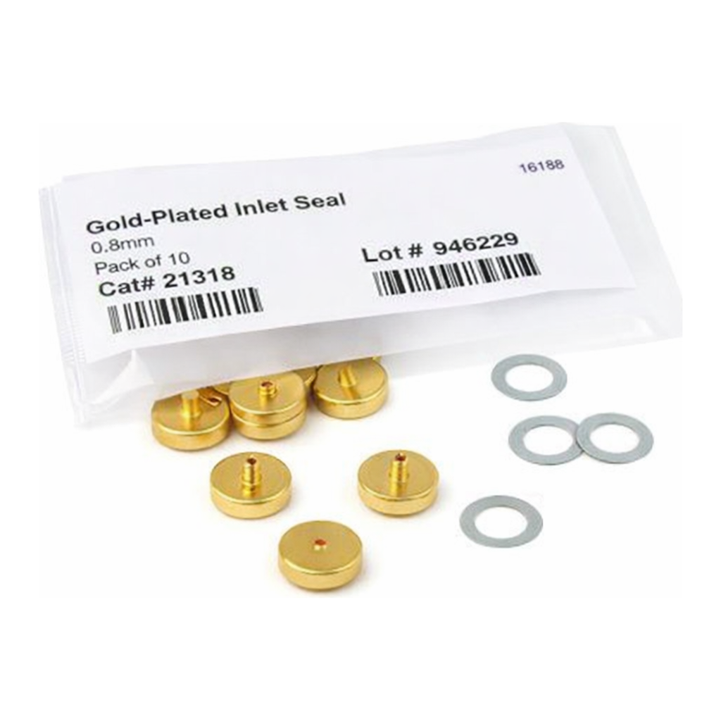 Restek Inlet Seals, 0.8mm Gold Plated, Pack of 10 For HP GCs