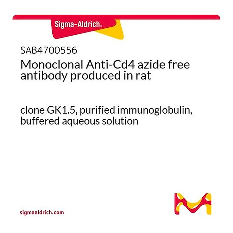 Merck Monoclonal Anti-Cd4 azide free antibody produced in rat