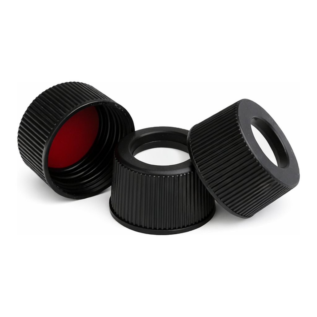 Agilent Blk cap, PTFE/Si sept,.060in,instd,100Pk