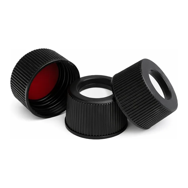 Agilent Blk cap, PTFE/Si sept,.060in,instd,100Pk